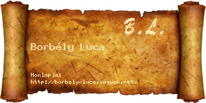 Borbély Luca névjegykártya